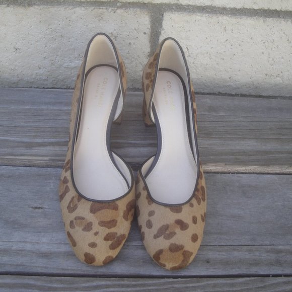 Cole Haan Real Fur 2" heel Professional Chic Heels 6B - Picture 2 of 6
